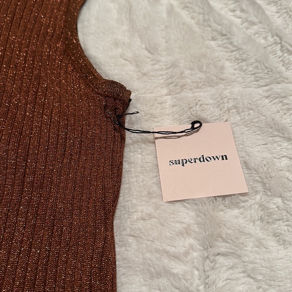 Superdown | sonya rib shimmer tank | size xsmall - Picture 9 of 11